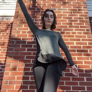 Long sleeved green Urban Outfitters top